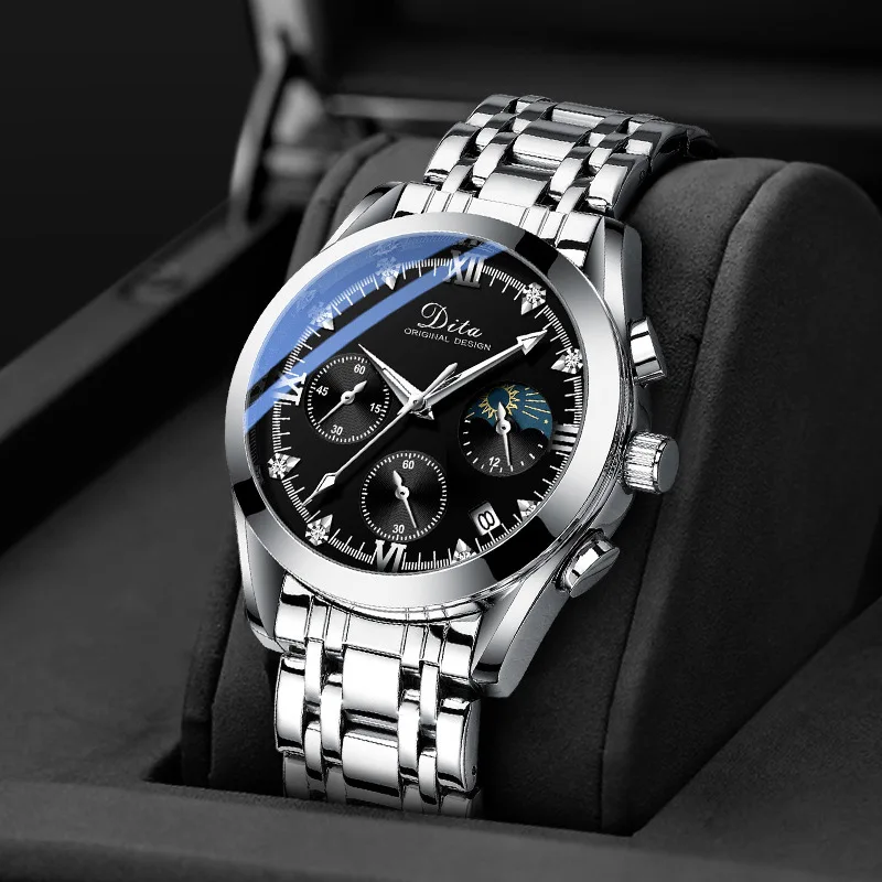 

Повседневные спортивные часы для мужчин Топ Роскошные Брендовые мужские часы Водонепроницаемый мужские часы модные хронограф наручные ча...