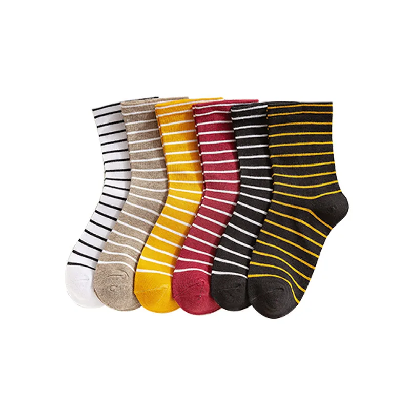 

Women Socks Cotton Striped Cartoon Sock Woman Colorful Unisex High Funny Novelty Lady Sox Spring Autumn Female Trendy Skarpetki