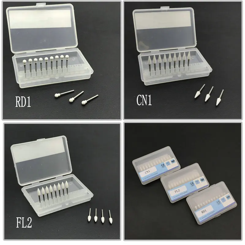 12 шт./упак. зубной Полировочный камень фарфоровая смола Φ Burs FG конусное пламя