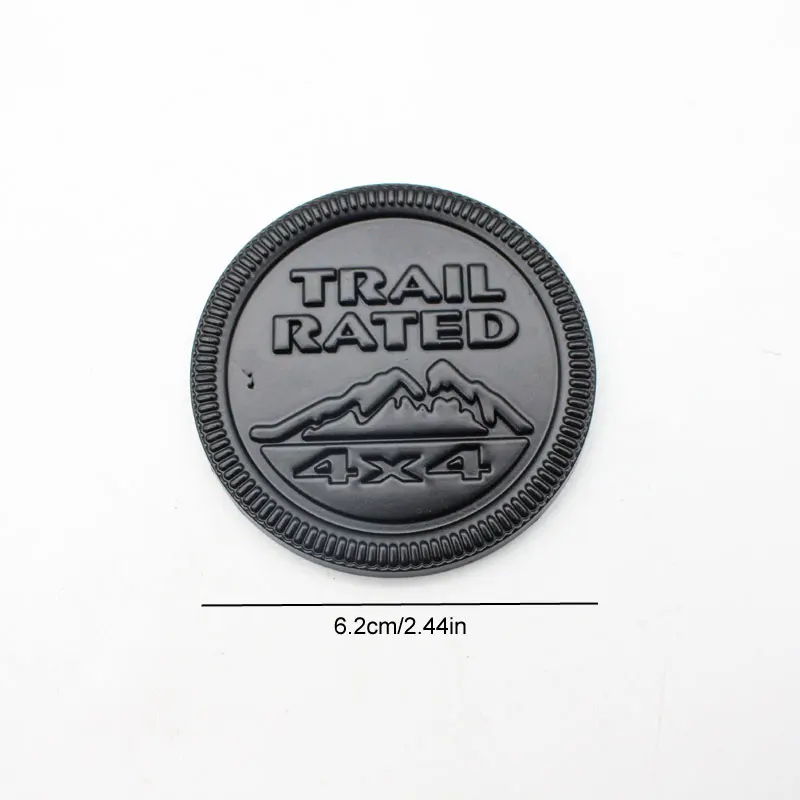1Pcs Car Sticker Trail Rated 4X4 3D Emblem Badge Black Red Metal Decal for Jeep Wrangler Patriot Grand Cherokee Compass Liberty|Наклейки на