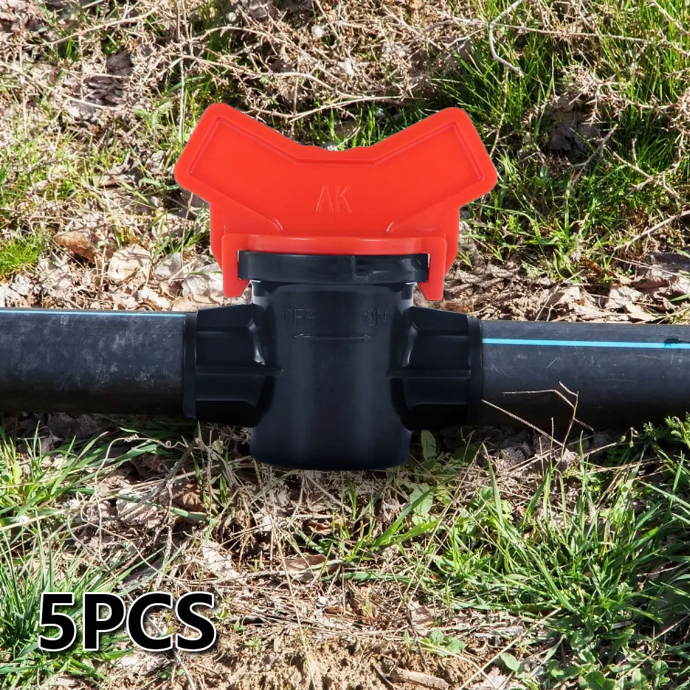 

5Pcs 1/2 Inch Valve for 16mm Irrigation Tube, Drip Irrigation Tubing Shut-Off Valve Hose Connectors Barbed Valve for Garden