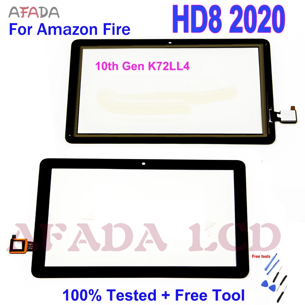 8.0"  Fire For Kindle HD8 2020 HD 8 2020 10th Gen K72LL4 Touch Screen Digitizer Assembly Replacements Repair