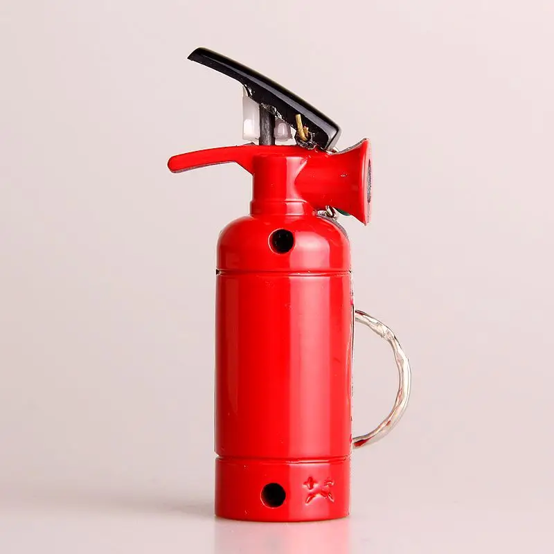 

Creative Small Fire Extinguisher Pendant Keychain Personality Grinding Wheel Open Flame Lighter Regalos Para Hombre Originales