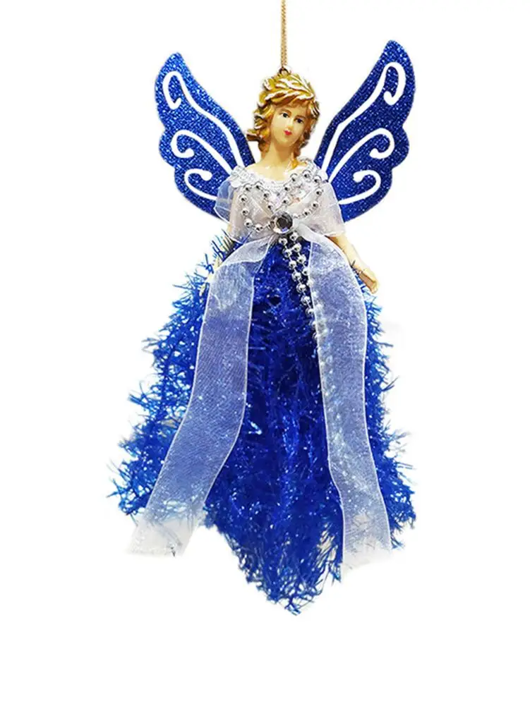 Рождественский кукукольный мини Ангел Рождественская елка с серебряными