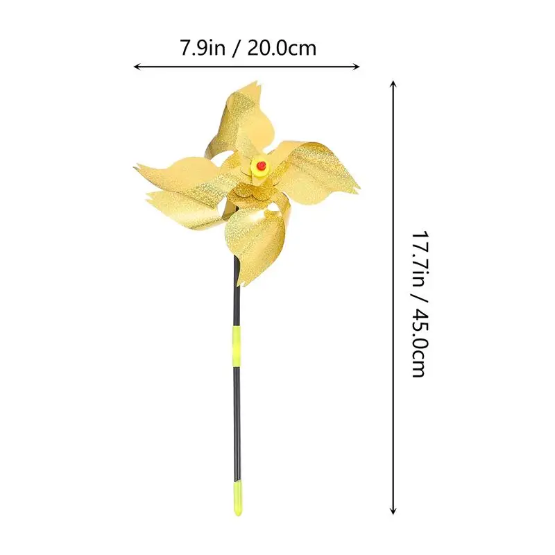 

3pcs Windmill PET Pretty Durable Reflective Windmill Bird Deterrent Windmill for Kids