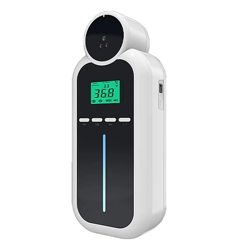 

K7 ligent Wall Mounted Thermometer +1000Ml Automatic Soap Dispenser 5M Non Contact Temperature Measurement