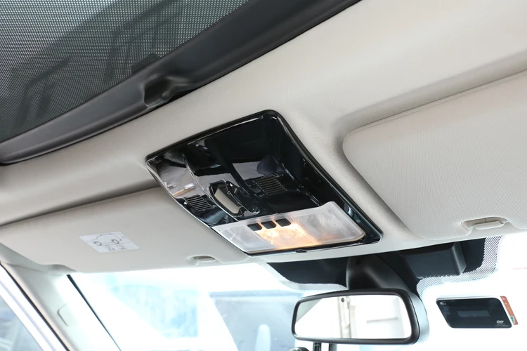 Glossy Black ABS Front Reading Light Frame Trim For Land Rover Discovery 4 LR4 2010- Car Accessories