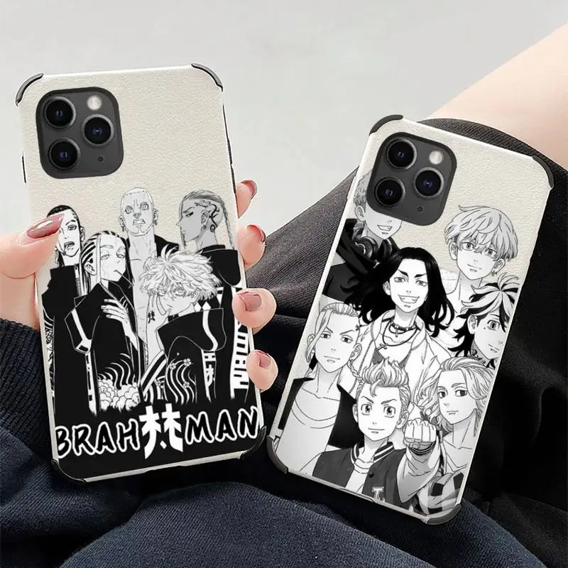 

Tokyo Avengers Revengers Phone Case Lambskin Leather For iphone 12 11 8 7 6 XR X XS PLUS MINI PLUS PRO MAX Shockproof