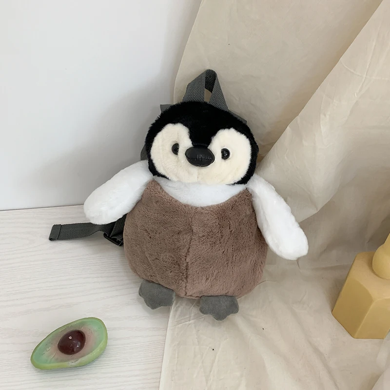 Плюшевый рюкзак в виде пингвина Детские милые сумки Мультяшные животные куклы