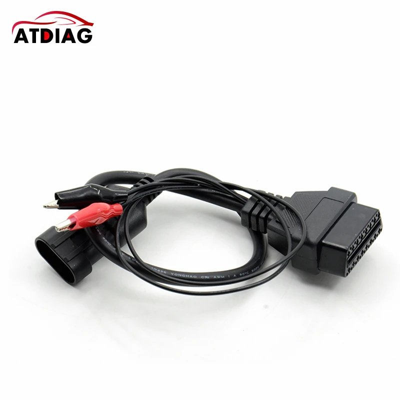 

10 шт., 16-контактный на 3-контактный разъем для кабеля fiat, 3-контактный диагностический кабель fiat с разъемом Obd 2, диагностический инструмент