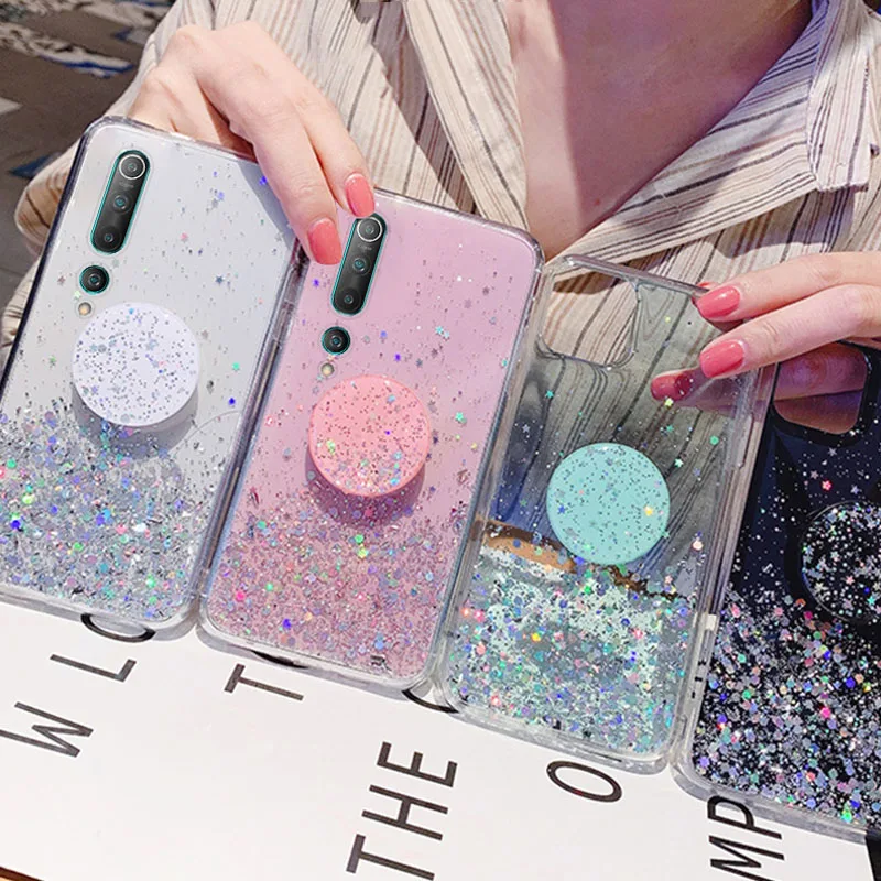 

Poco F3 Bling Glitter Case For Xiaomi Poco F2 Pro X3 NFC Case For Xiaomi Redmi Note 9 Pro 8t 9s M3 Mi Note 10 Lite 10T Pro Cover