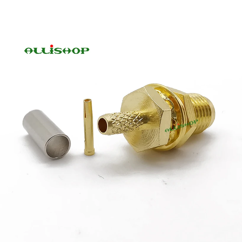 2 шт. SMA гнездо Гайка ОБЖИМНАЯ головка для кабеля RG316 RG174 RG178 RF коаксиальный разъем