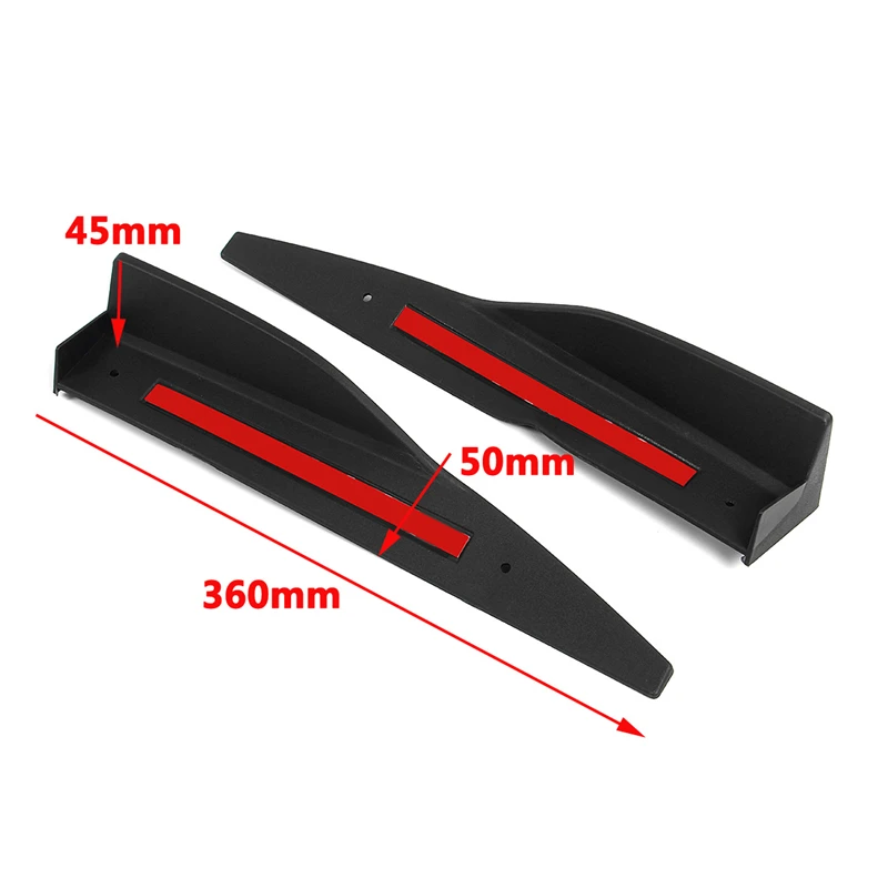 

1Pairs 36cm Skirts Extension Rocker Car Body Side Diffuser Winglet Bumper For Ford For Mustang 2015 2016 2017+