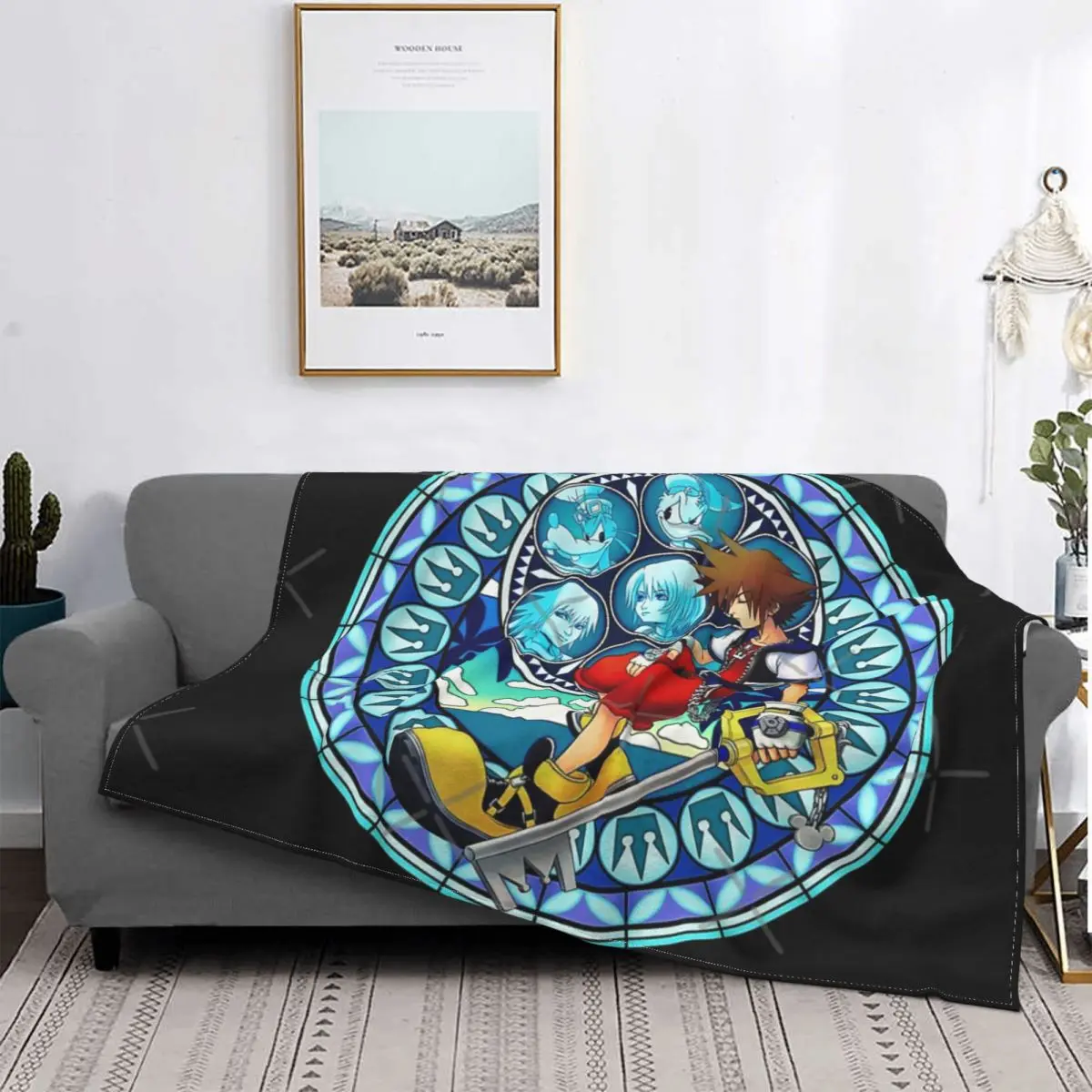 

Kingdom Hearts-Manta de buceo Sora, para cama colcha, alfombra a cuadros, manta para sofka, manta de verano para Baby