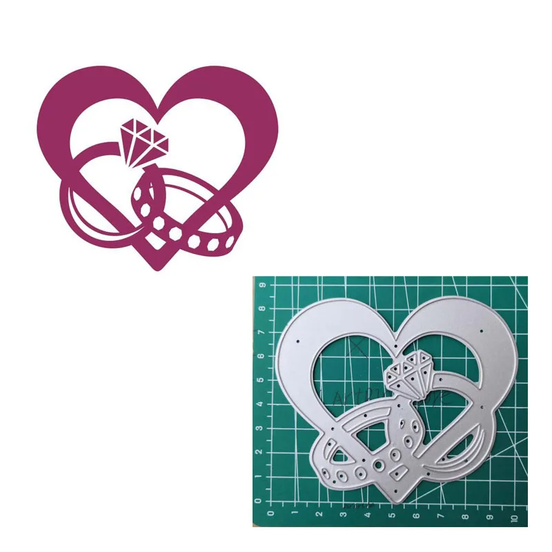 

Wedding Ring Metal Cutting Dies Embossing Paper Card Craft Layering Die Paper Card Making Stencil
