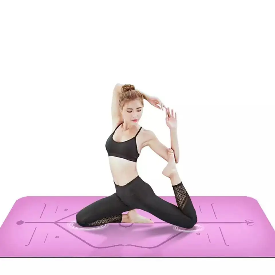 TPE Yoga Mat Non-Slip sport Exercise Pad with Position Line For Beginner mat Environmental Carpet Fitness Gymnastics Yoga Mats