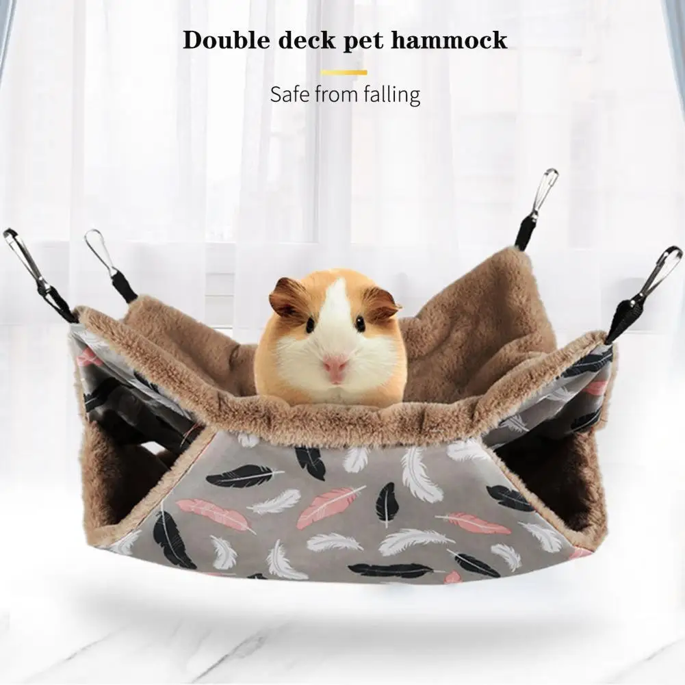 

Durable Pet Hanging Hammock Pattern Easy Installation Eco-friendly Hamster Universal Hanging Hammock