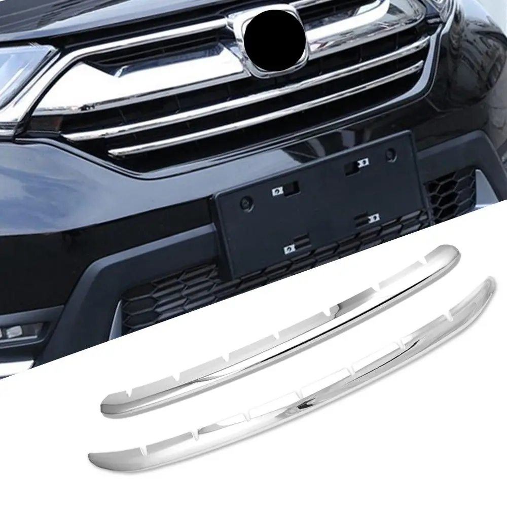 Pcmos 2020 2 шт. Хромированная передняя сетчатая крышка бампера гриль полоса для Honda CRV