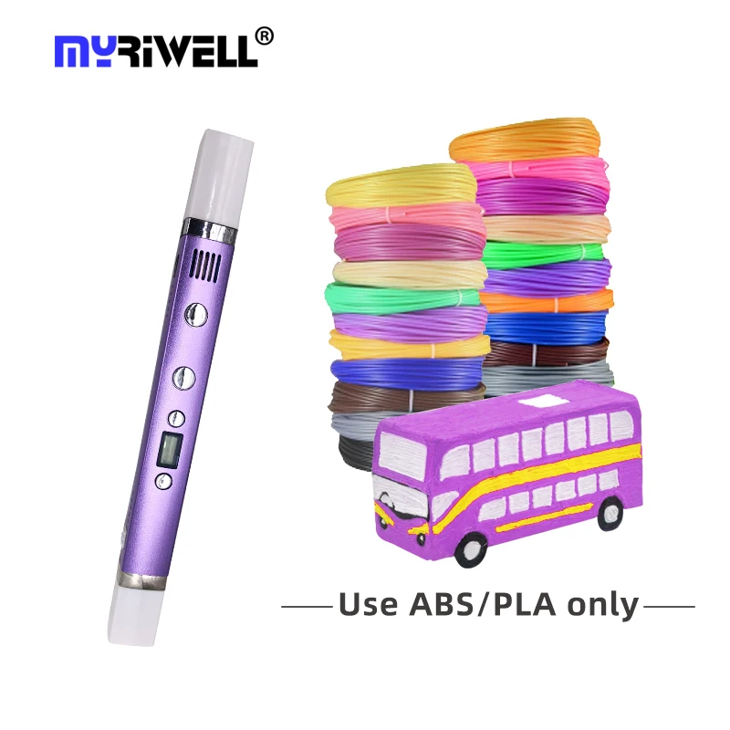 

Myriwell RP-100C 3D pen beginner Ru Stock LED screen creative best gift for kids 3d PenSpeed Adjustable ABS/PLA/PCL filament