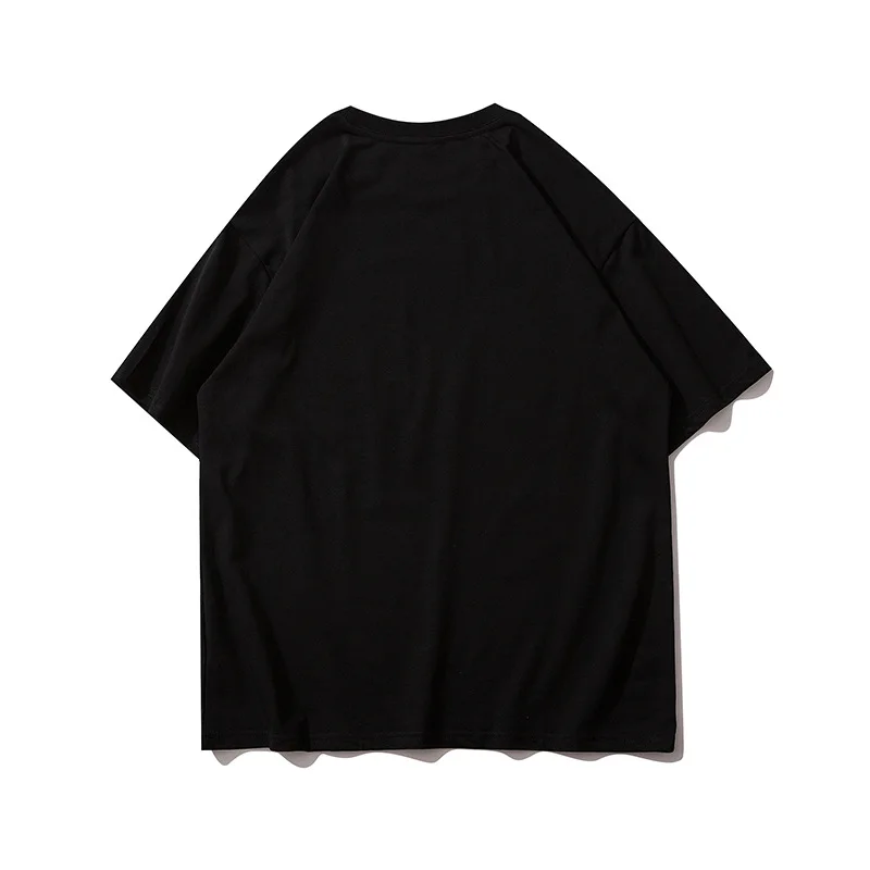 

Hip Hop Creative Printed T-Shirt Men 2021 Summer Streetwear Short Sleeve Cotton Tshirts Harajuku Tees Tops Black WQ521