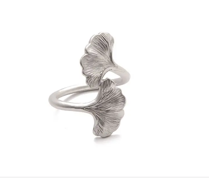 silver 35 шт. высококачественный отель золотой лист салфетка пряжка кольцо для салфетки кольцо рот манекен номер современный минималистский Кольцо - Цвет: silver