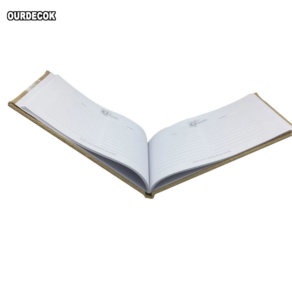 5 шт./компл. Мешковина лента из мешковины с кружевом Свадебная Гостевая книга и