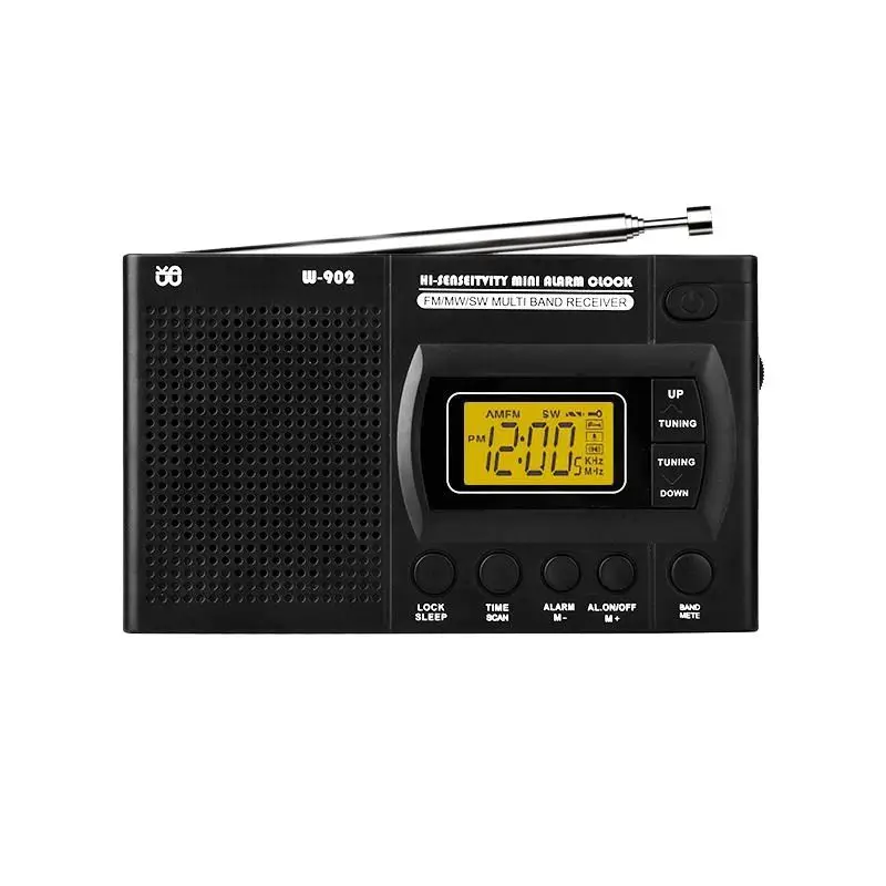 

Portable Full Band Radio FM AM SW LED Digital Display Screen Clock USB Player Speaker Radio Antenna Scalable Digital Radio