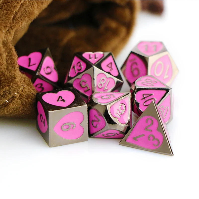 Металлические игральные кости dnd комплект многогранные набор ролевые игры в d20