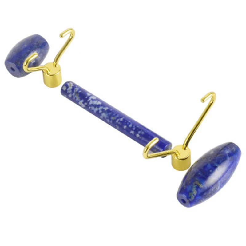 Натуральный Лазурит Камень роликовый массажер лица тонкий лифтинг инструмент