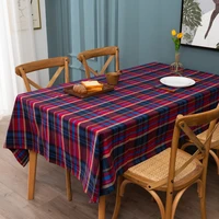 bohemian tablecloth rectangle dustproof table cover retro plaid cotton fabric nordic household rectangular banquet printed party