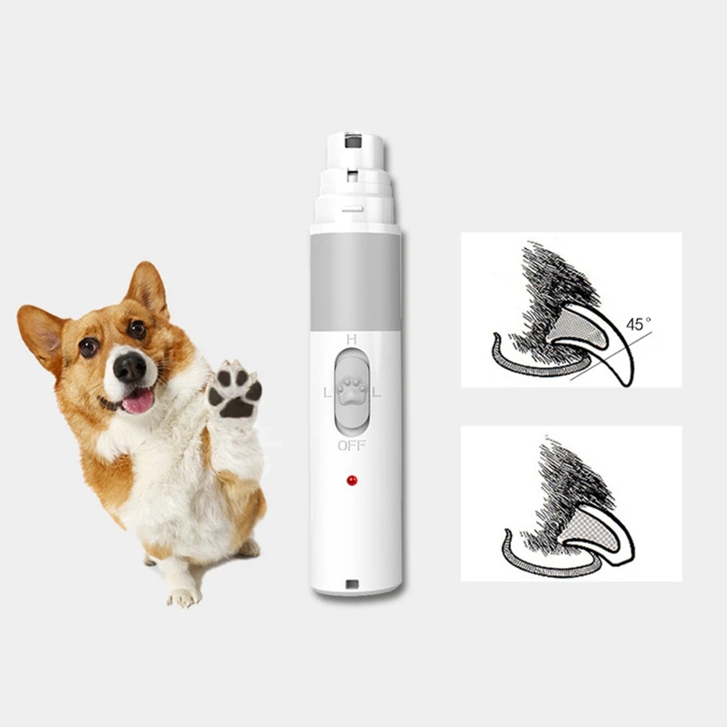 

Promotion! USB Electric Fit Pet Nail Grinder Paws Grooming Trimmer Dogs Cat Clipper Cutter