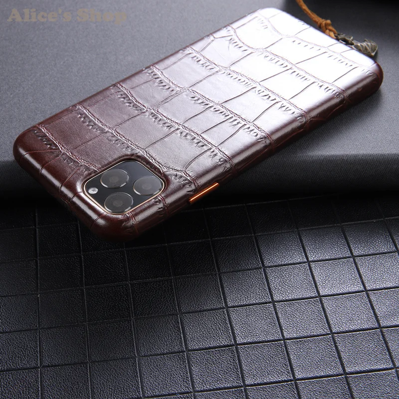 Роскошный кожаный чехол из натуральной крокодиловой кожи для iPhone 11 Pro Max тонкий