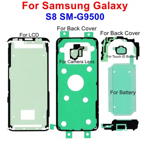 ЖК-дисплей, задняя крышка аккумулятора, объектив камеры, водонепроницаемая клейкая лента, клейкая наклейка для Samsung Galaxy S8 SM-G9500