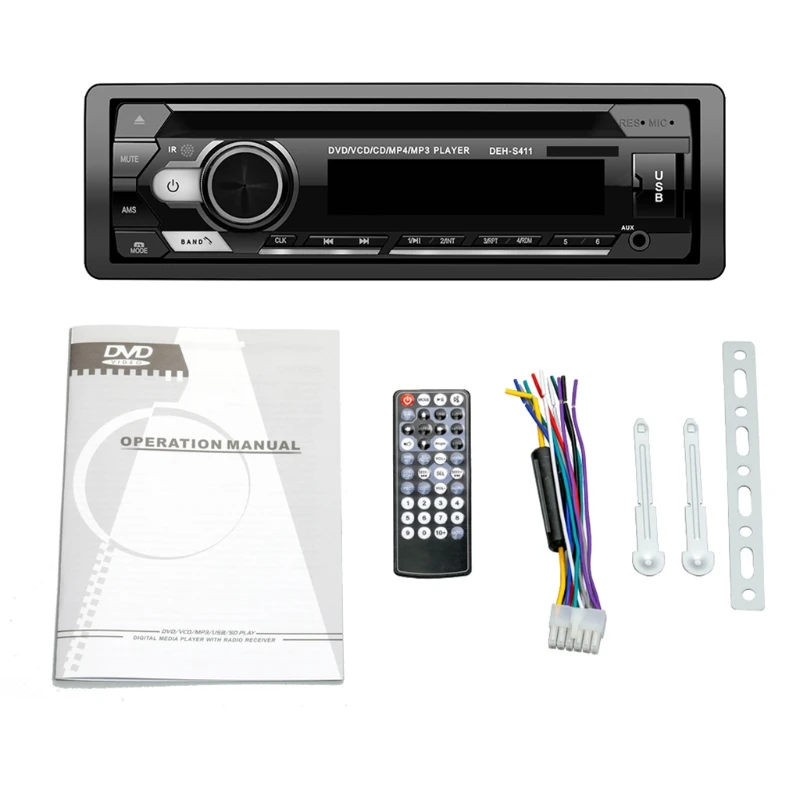 

A0NE Durable Single-spindle Car MP3 DVD Player High Temperature Resistance Dual Video Output Hands-free Call
