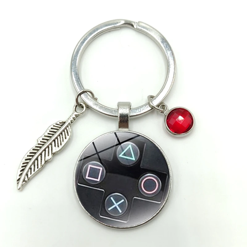 Лидер продаж 2020 модная игровая кнопка брелок со стеклянным выпуклым куполом