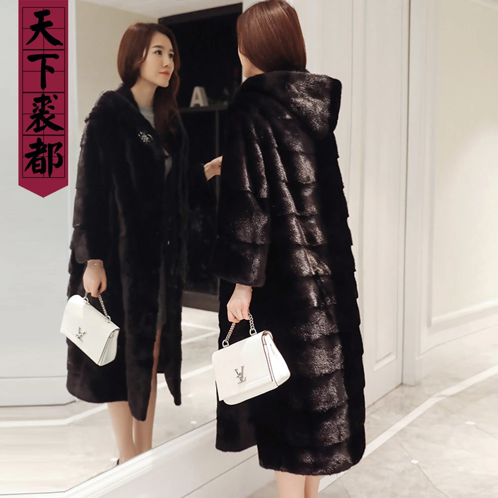 2019 натуральным лисьим мехом пальто куртка меховые женские зимние натуральный