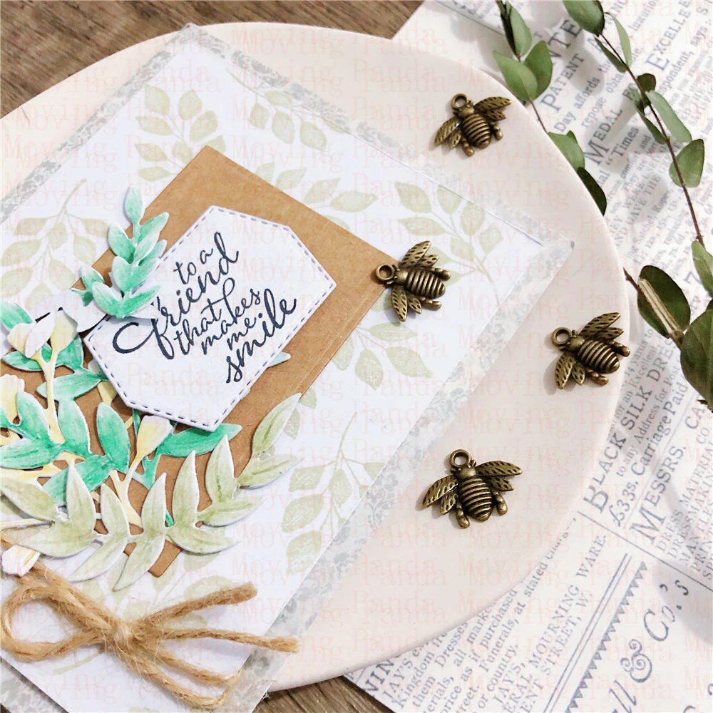 Декоративные подвески в стиле ретро карточки с пчелами и стрекозой