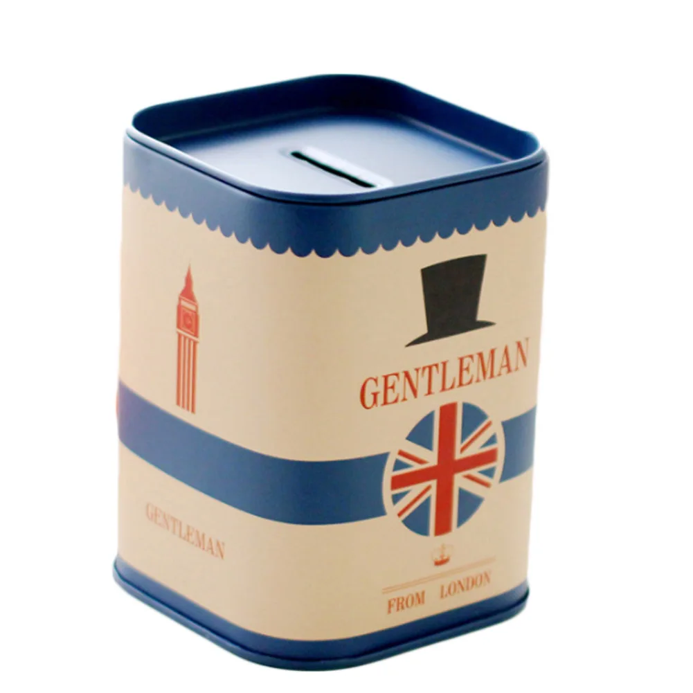 Персонализированная квадратная копилка серия жестяных тарелок для денег