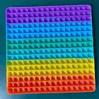 Радужный фиджет-антистресс, сжимаемые игрушки для детей, сжимаемая сенсорная игра антистресс, ручной простой e-фиджет, расслабляющая игрушка поп ит