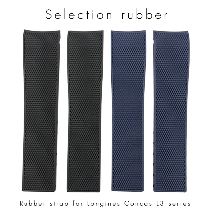 21mm 22mm High Quality Curved Rubber Silicone Strap Fit for Longines Hydroconquest L3 MIDO Watch Waterproof Sport Soft Watchband | Наручные