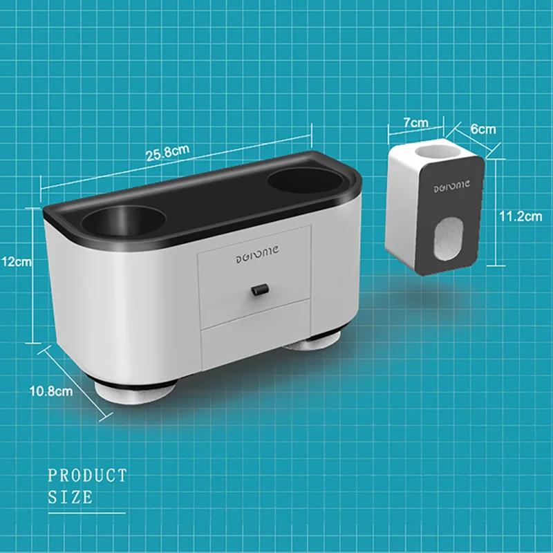 Автоматический Дозатор зубной пасты и держатель щетки настенный Компактный