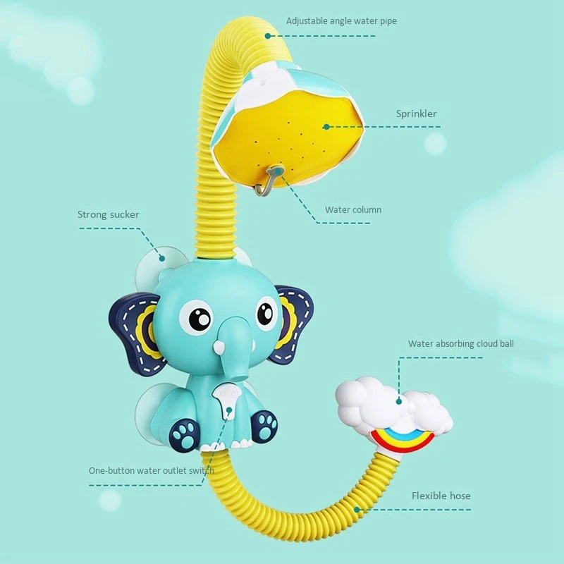 HTHL-Baby Elephant электрическая душевая детская ванная комната мультяшный Детский слон
