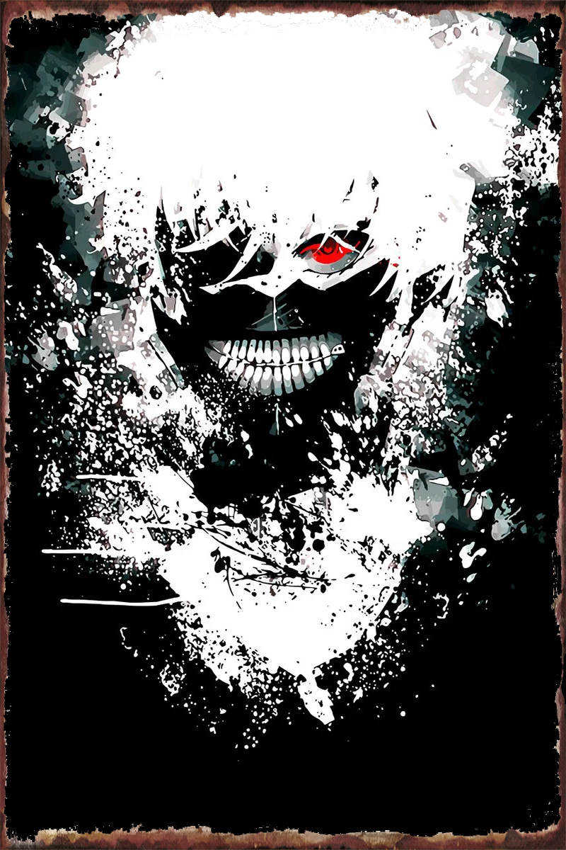 

Tokyo Ghoul Room Decoration Retro Vintage Metal Sign Tin Sign Tin Plates Wall Decor For Art Club Man Cave Cafe Pub Home
