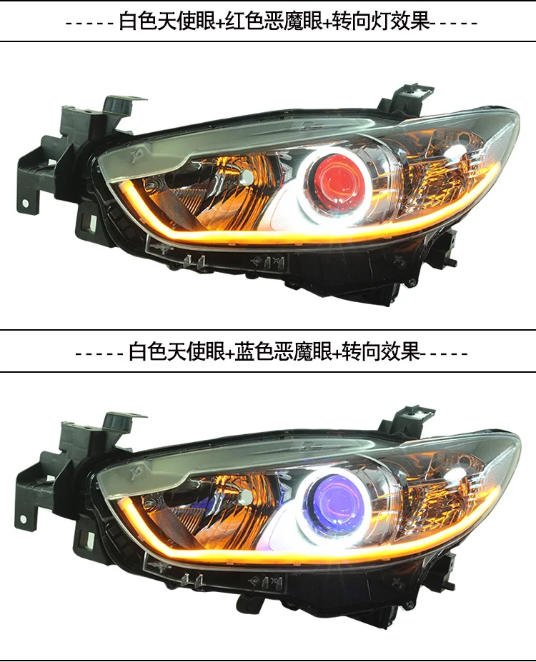 

car bumer head light for Mazda 6 mazda6 atenza headlight 2014~2016y car accessories HID xenon fog for atenza mazda6 headlamp