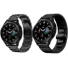 Металлический ремешок для Samsung Galaxy Watch 4 Band Active 2 44 мм 40 мм, браслет из нержавеющей стали для Galaxy Watch 3 41 мм 45 мм, 22 мм 20 мм