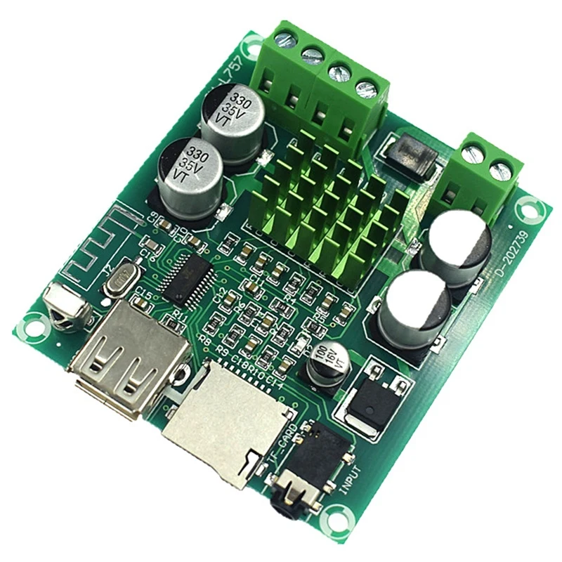 

2X60W Bluetooth 5.0 Digital Audio Power Amp HiFi Stereo 2.0 Channel Class D Receiver USB AUX Amplifier Board Remote