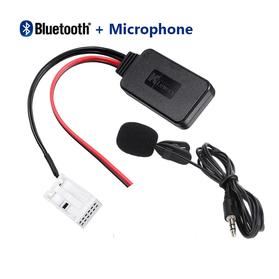 Автомобильный Bluetooth модуль AUX in аудио адаптер 12Pin + инструмент и микрофон для Mercedes