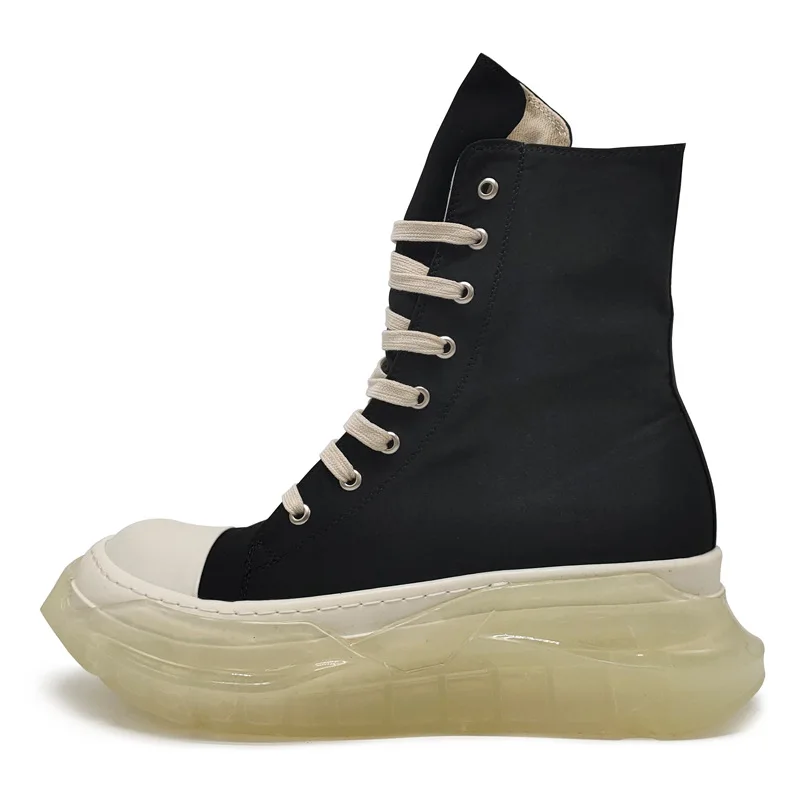 

Height Increasing Breathable Canvas Men Shoes Luxury Trainers Casual Sneaker Men High Top Street Zip Flats Shoes Fashion Trend