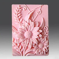 3d sunflower silicone mold diy soap mould homemade soaps making diy candle moulds wedding cake decorating tools
