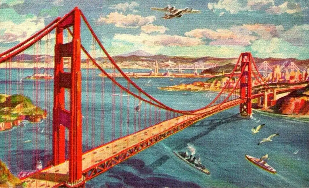 Жестяной знак Золотые ворота для дома гаража бара ресторанов кафе настенное